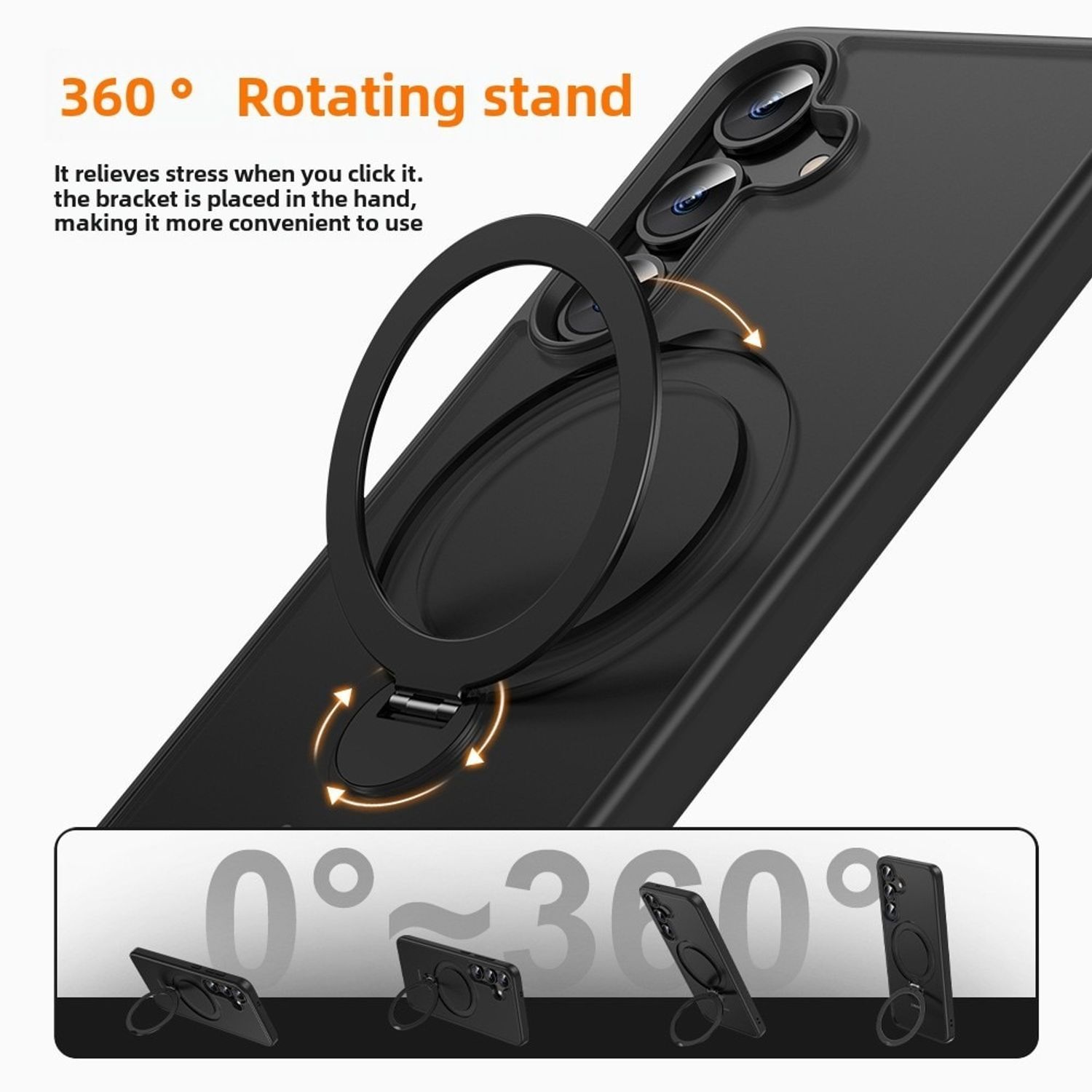 Husa pentru Samsung Galaxy S25 Ultra, Magnetic MagSafe, Suport Rotativ Magnetic 360, Albastru transparent