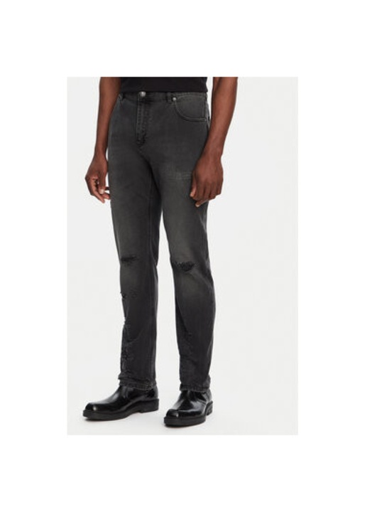 Blugi barbati Balmain, DH1MI043DE68, Sintetic, 32 US, Gri