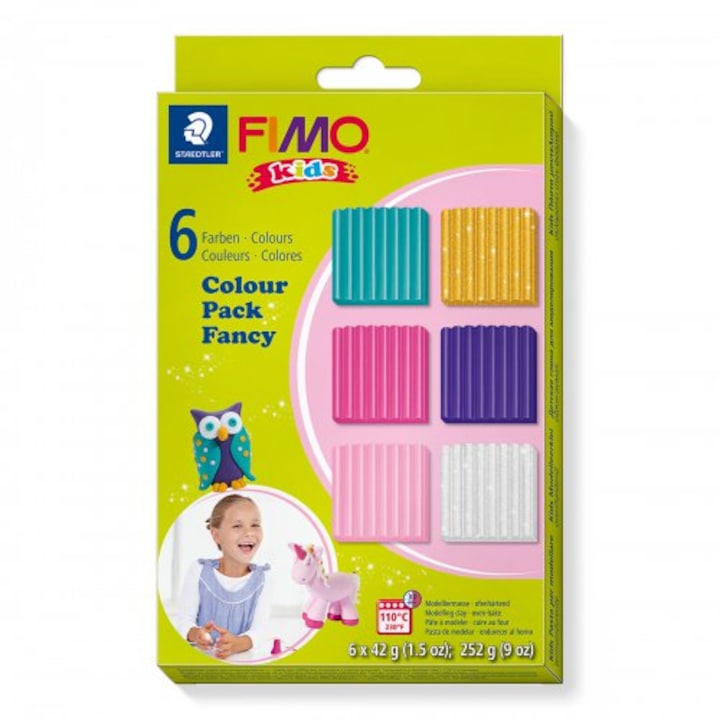 Set FIMO kids, 6 culori, modelare, 42g fiecare, multicolor