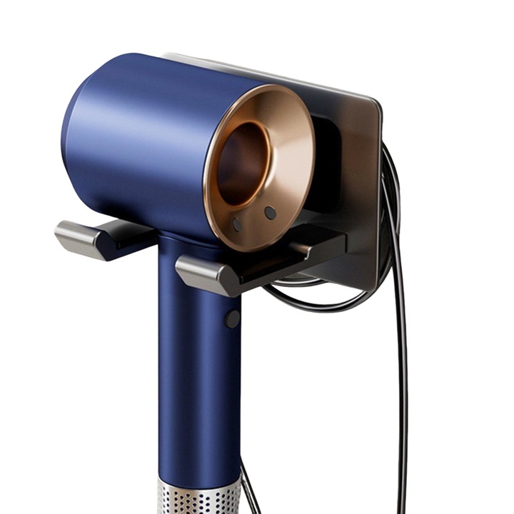 Suport pentru uscator de par Haiaveng, montare pe perete, fara gaurire