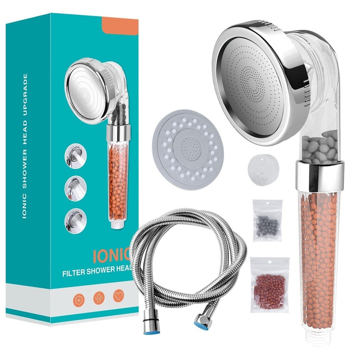 Dus cu maner Haiaveng, cu filtru eco ion si 3 tipuri de jet, economisire apa, 3 straturi de filtrare