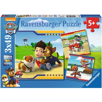 Puzzle Ravensburger - Paw Patrol, 3 in 1, 3x49 piese Puzzle Ravensburger - Paw Patrol, 3 in 1, 3x49 piese