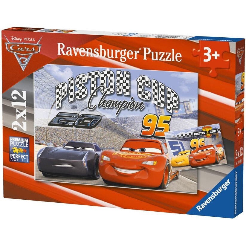 Set 2 puzzle-uri Ravensburger - Cars, 2x12 piese (07609)