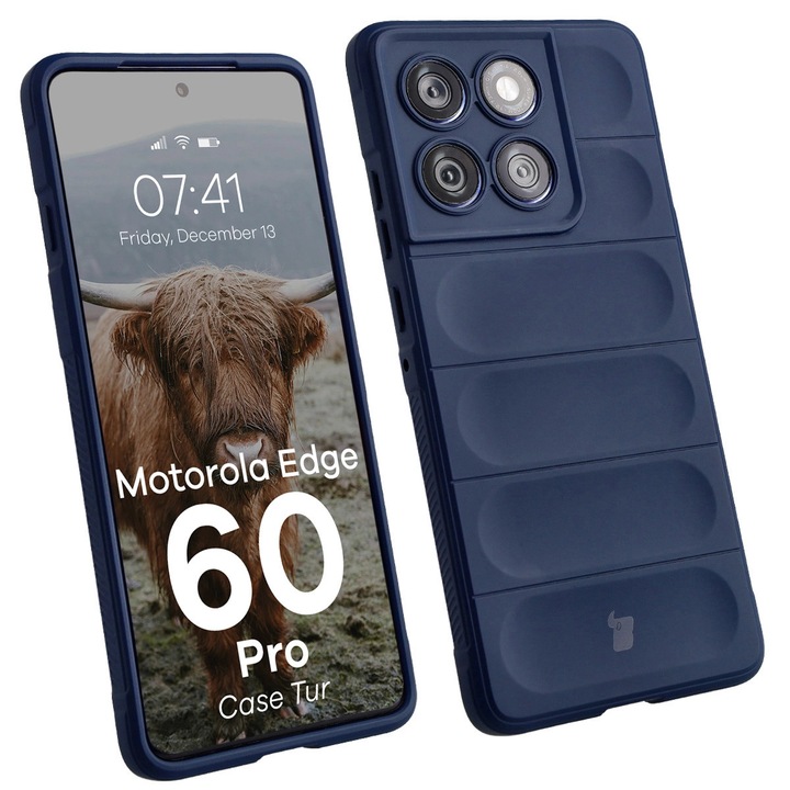 Калъф, Bizon Case Tur за Motorola Edge 60 Pro, Тъмно Синьо