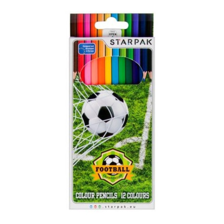 Set de 12 creioane colorate, Starpak, Multicolor