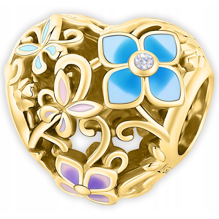 Talisman Din Argint 925 Charm, Larezo, Margele, Argint 925 Cu Elegant,dwqfwq Design Original, Cutie De Bijuterii, Auriu