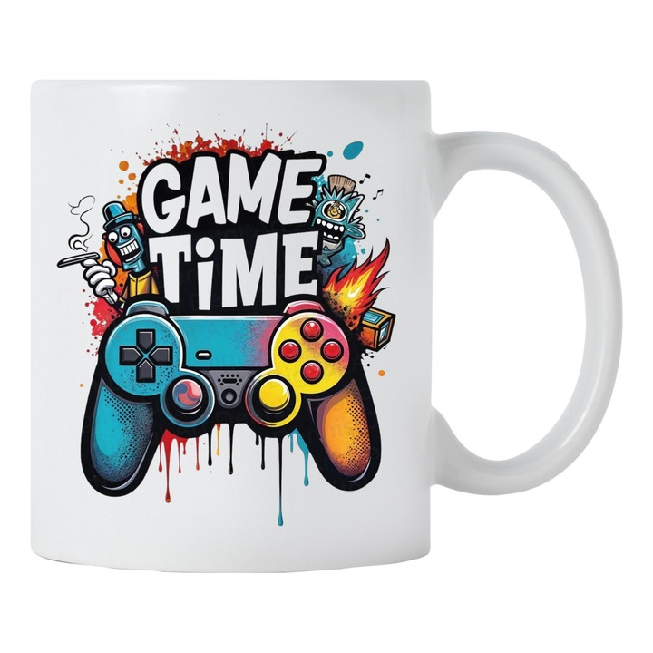 Cana personalizata Game Time, 330 ml