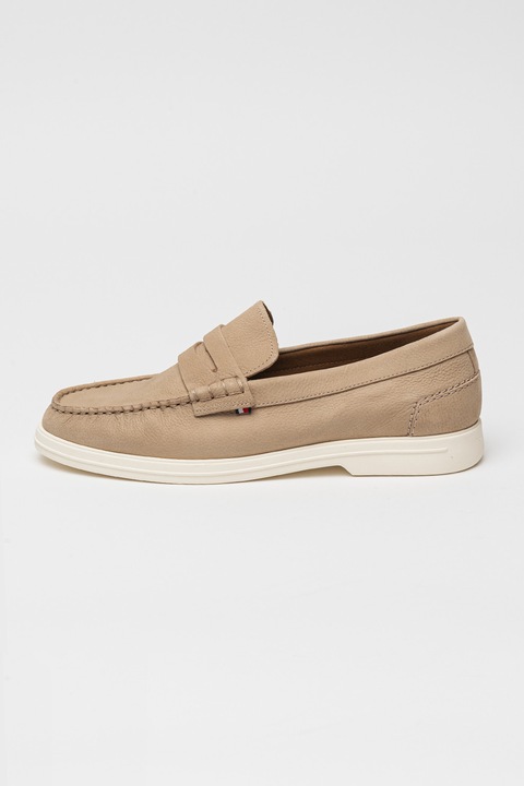 Tommy Hilfiger, Kerek orrú nyersbőr mokaszin, Homokbarna