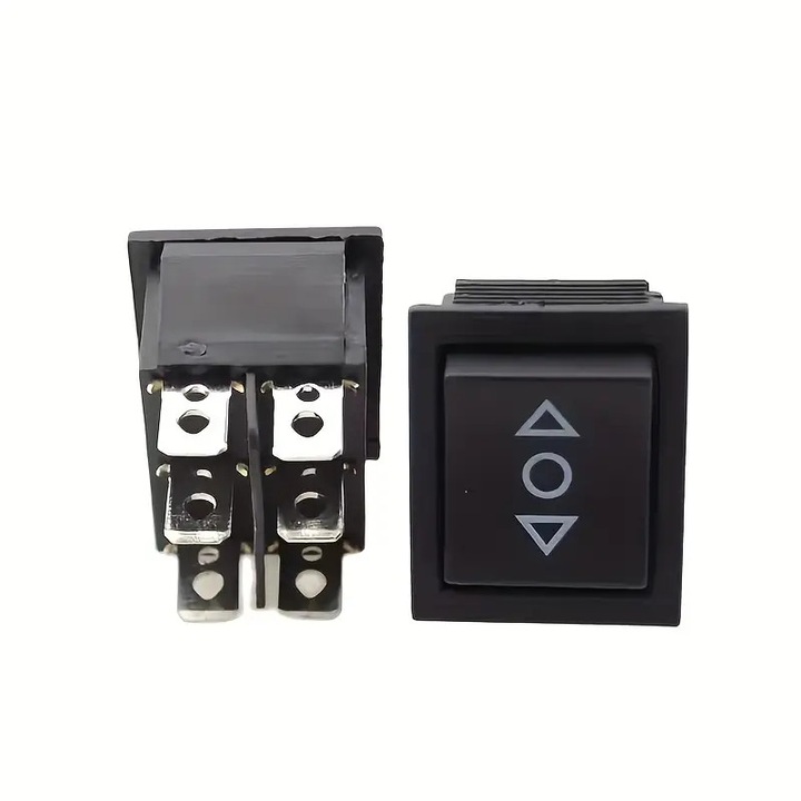 Comutator Rocker DPDT SkyTechs® 3 Pozitii ON/OFF/ON, 6 Terminale, 16A 250VAC 20A 125VAC pentru barci Intrerupator IRS cu 3 pozitii elSales ELS-I3P