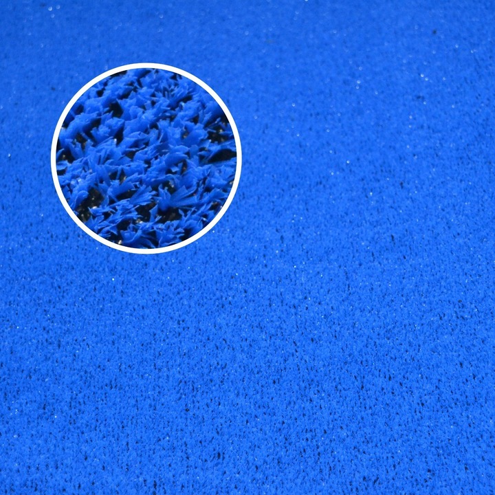 Covor Iarba Artificiala, Dekordom, Spring, 2 m x 5 m, Material Polipropilena, Gramatura 2915 Gr/m², Rezistent La Conditii Meteorologice, Albastru