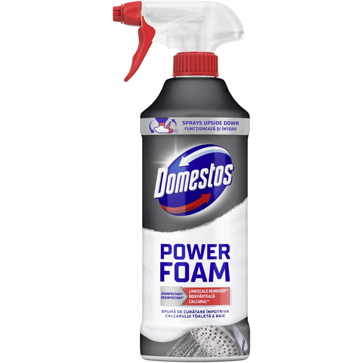 Domestos Power Foam Spray Spuma De Curatare Toaleta Si Baie 435ml Anticalcar