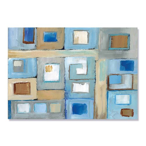 Tablou Canvas - Forme, Abstract, Albastru 75 x 100 cm