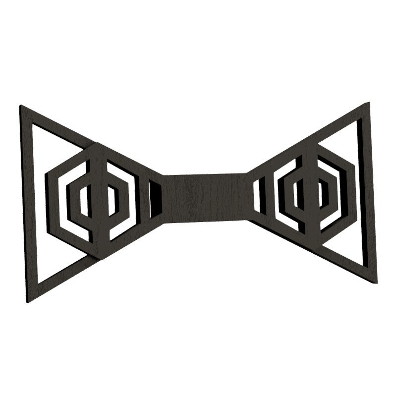 Papion 3D - Geometry (11.5 x 6 x 1.5 cm) - realizat prin tehnologie de Print 3D