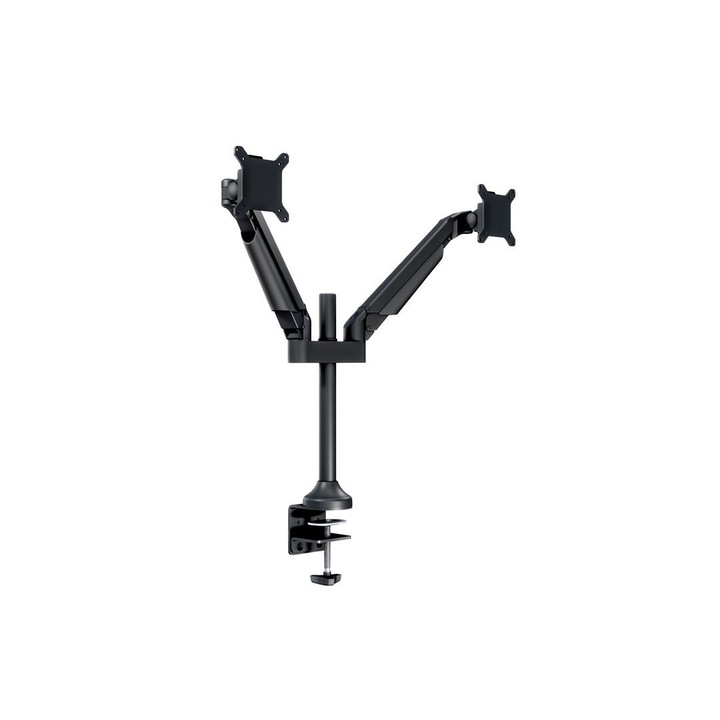 Поддръжка за 2 гъвкави рамена Gas Lift LCD Multibrackets 7204, 2*15-32", вертикален наклон: +75/ -45º, завъртане: +/-90º, макс. 15кг., Черен