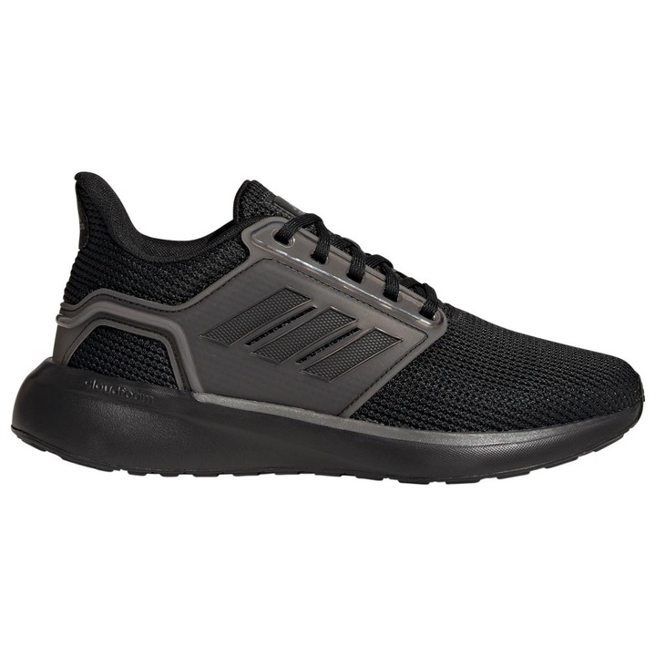 Pantofi sport dama, adidas, EQ19 Run, talpa Cloudfoam, negru, materiale reciclate, 37 EU