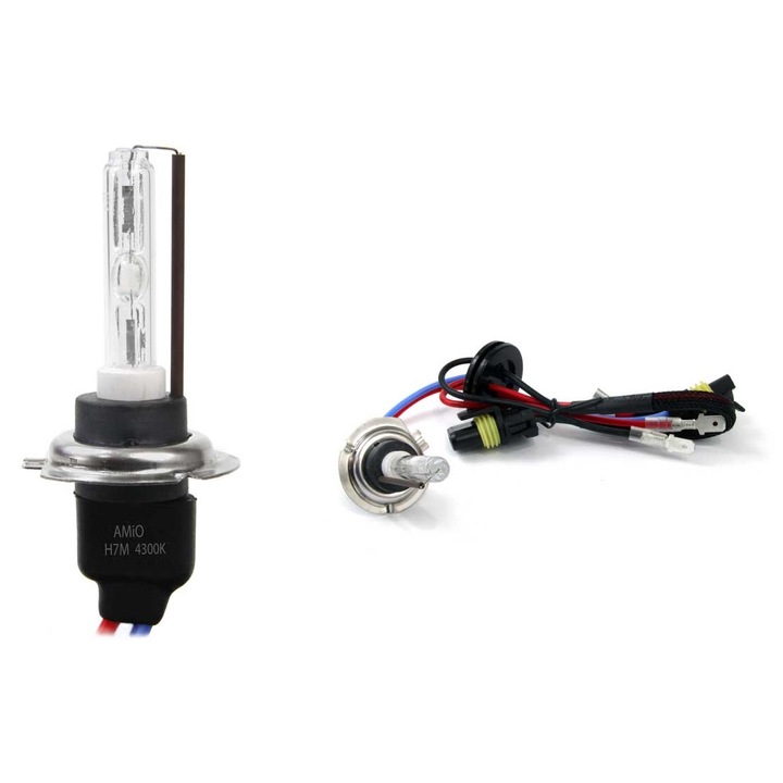 Bec xenon H7, AMIO, 35W, 4300K, metal, set 1 bucata