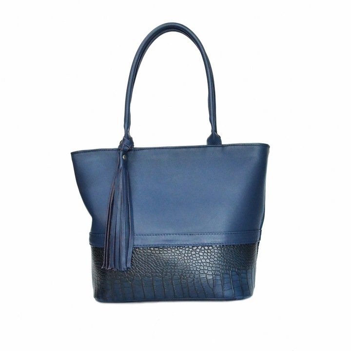 Zea női táska, természetes bőr, alkalmi, kék