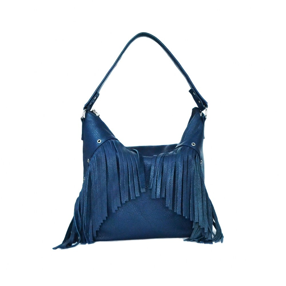 Geanta dama,Zea,piele naturala,casual blue