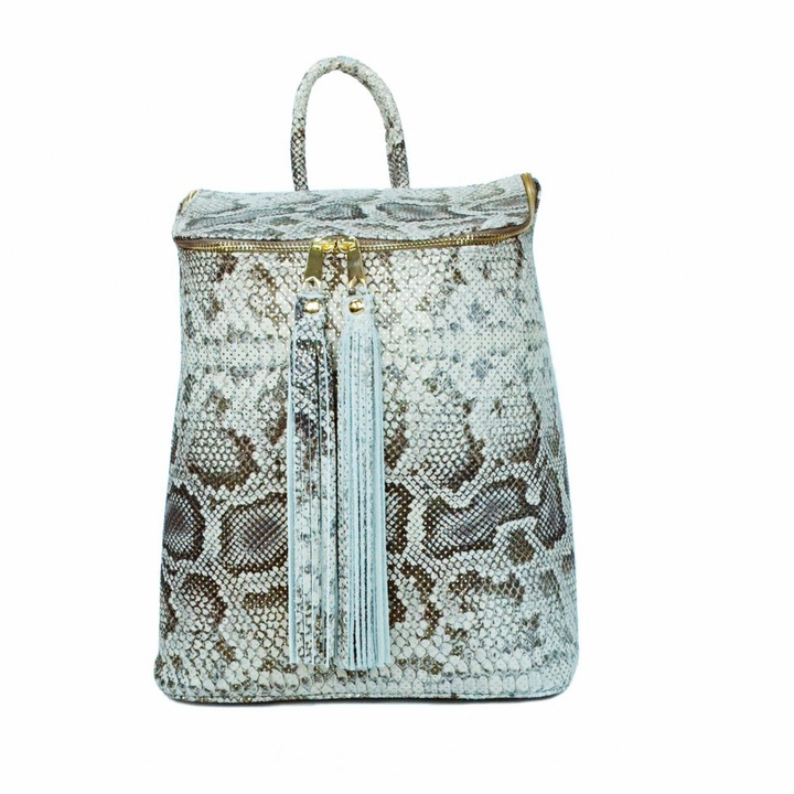 Zea Posete & Accesorii női hátizsák, kígyóbőr minta