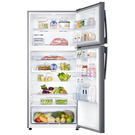 Frigider cu doua usi Samsung RT50K6335SL/EO, 500 l, Clasa A++, No Frost, Compresor Digital Inverter, Twin Cooling Plus, Smart Conversion, Afisaj extern, H 178.5 cm, Inox