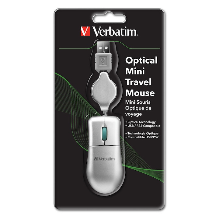 Мишка Verbatim Mini Optical Travel Mouse USB/PS2
