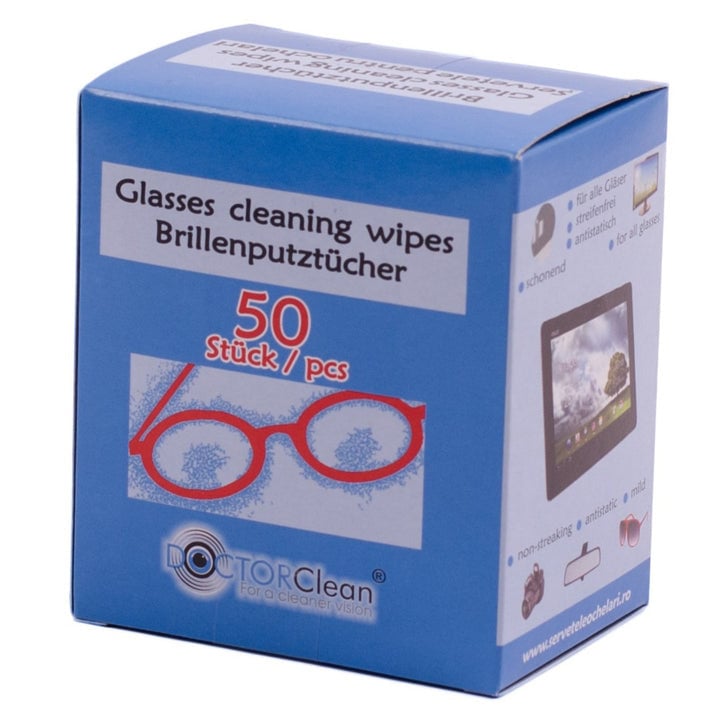 Servetele pentru ochelari Doctor Clean, 50 bucati