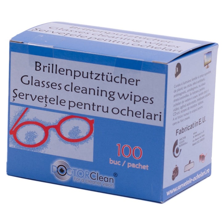 Servetele pentru ochelari Doctor Clean, 100 bucati