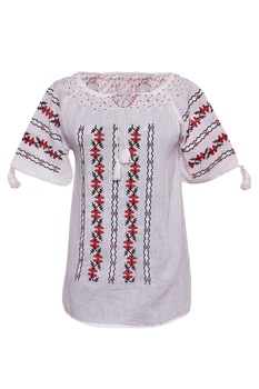 Bluza dama tip ie, Alb, DAL2562 Bluza dama tip ie, Alb, DAL2562