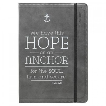 Journal - Lux-Leather - Black Hope/Anchor, Christian Art Gifts (Created by) Journal - Lux-Leather - Black Hope/Anchor, Christian Art Gifts (Created by)