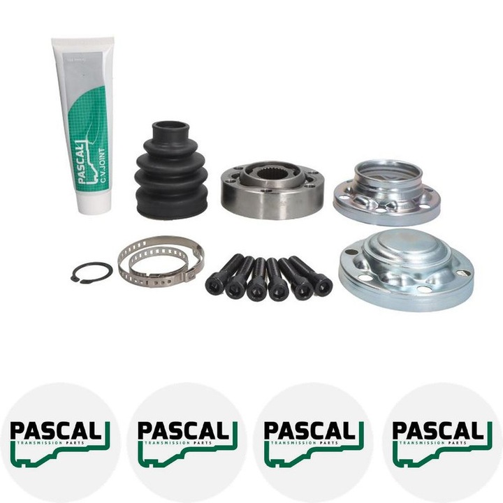 Cap planetara Set articulatie VW TRANSPORTER T5 Bus (7HB, 7HJ, 7EB, 7EJ) 3.2 V6 4motion BKK, CFLA, BDL 2003/11 - 2009/12 KW 173 CP 235 CMC 3189, Pascal G7W056PC, 4x Stickere