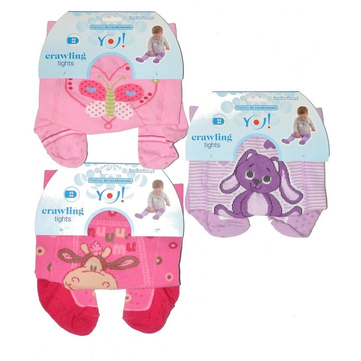 YO! RAB-0025G baba harisnyanadrág szilikonnal, színkeverék, 62-80 cm