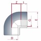 Cot PVC-U 1 1/2 inch Cepex, Unghi 90 Grade, Rezistență la Presiune PN10, pentru Piscine și Iazuri