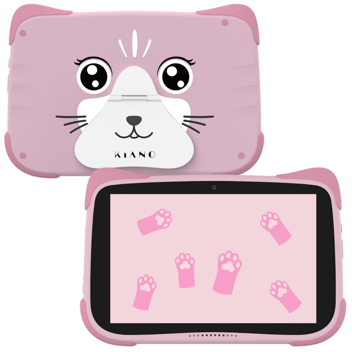 Tableta educationala Kiano Alpha Kid, roz, 8 inch, 3GB RAM, 32GB ROM