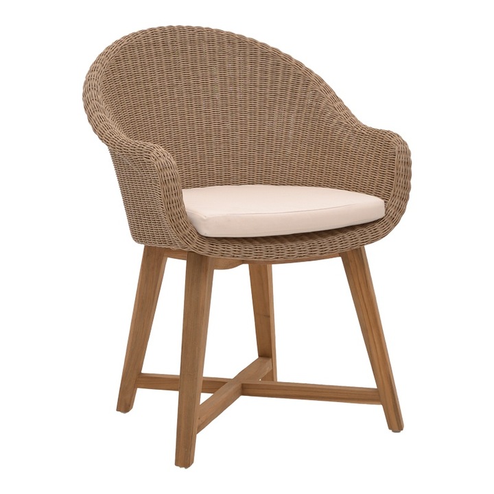 Модел фотьойл Solso, Натурален/Кафяв, 62x58x78 см