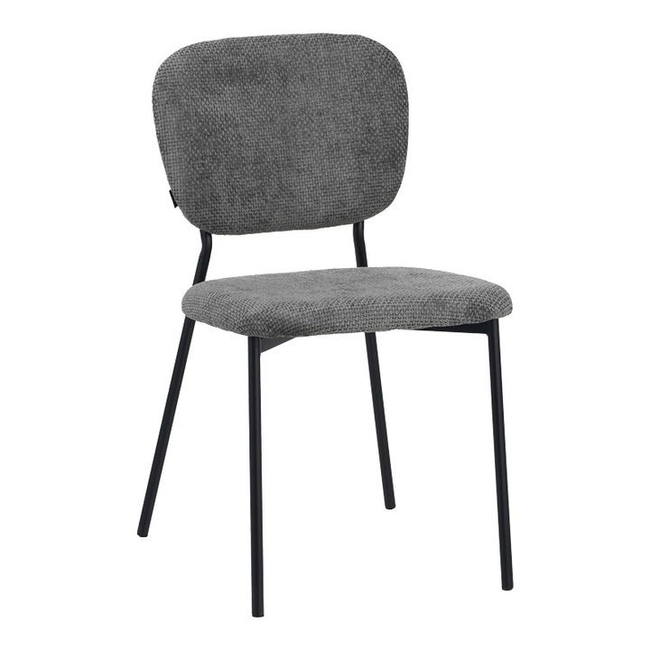 Scaun Model Cathair, Gri inchis/Negru, 48x53x82 cm