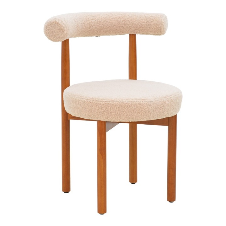 Модел стол Fenza, Бежов/Орех, 60x54x75 см