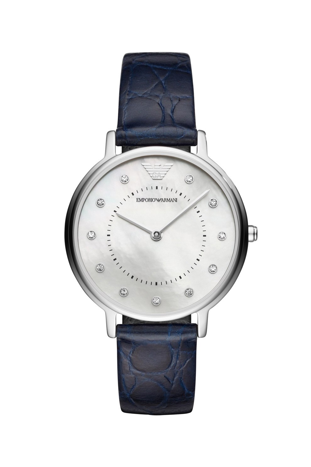 Emporio Armani, Ceas cu o curea de piele, Bleumarin