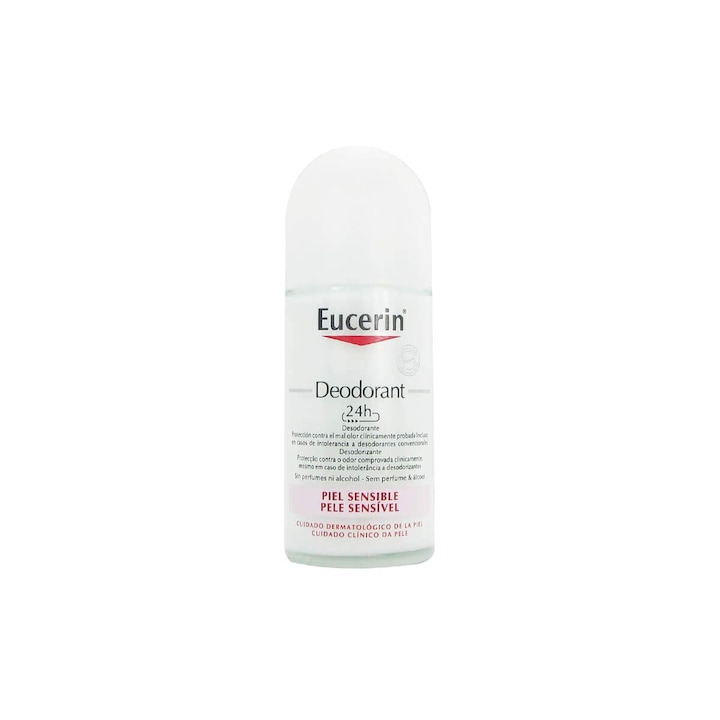 Deodorant roll-on Eucerin 50ml, 24H, pentru bărbați, antiperspirant, pentru mâini