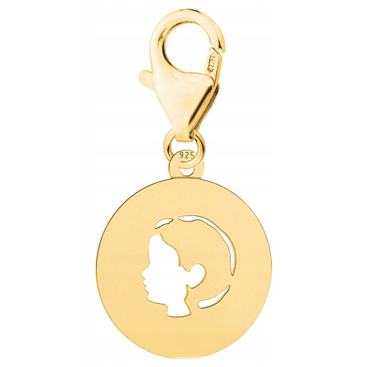 Talisman Din Argint 925 Charm, Larezo, Model Figurina Baiat, Realizat Din Argint 925 Placat Cu Auriu, Auriuiu, Elegant, Design Original, Cutie De Bijuterii Inclusa