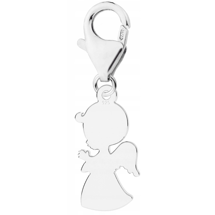 Talisman Din Argint 925 Charm, Larezo, Model Inger, Realizat Din Argint 925, Argintiu, Elegant, Design Original, Cutie De Bijuterii Inclusa