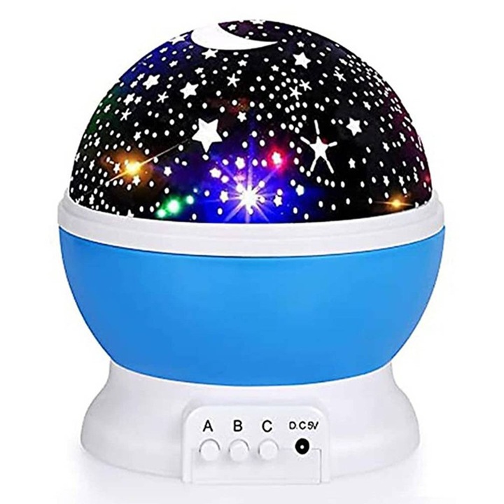 Lampa de noapte, Efecte de lumina, Cer nocturn, RGB, 5VDC, Baterii