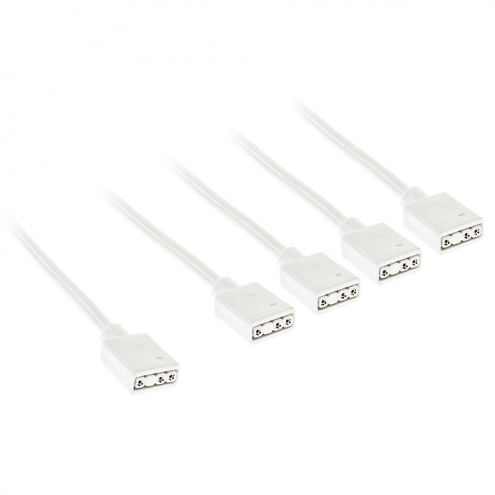 Cablu Splitter Kolink ARGB 1-4, 30 cm, Alb