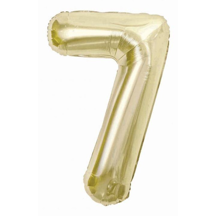 Balon foliowy, Godan, номер 7, златен, 85 см