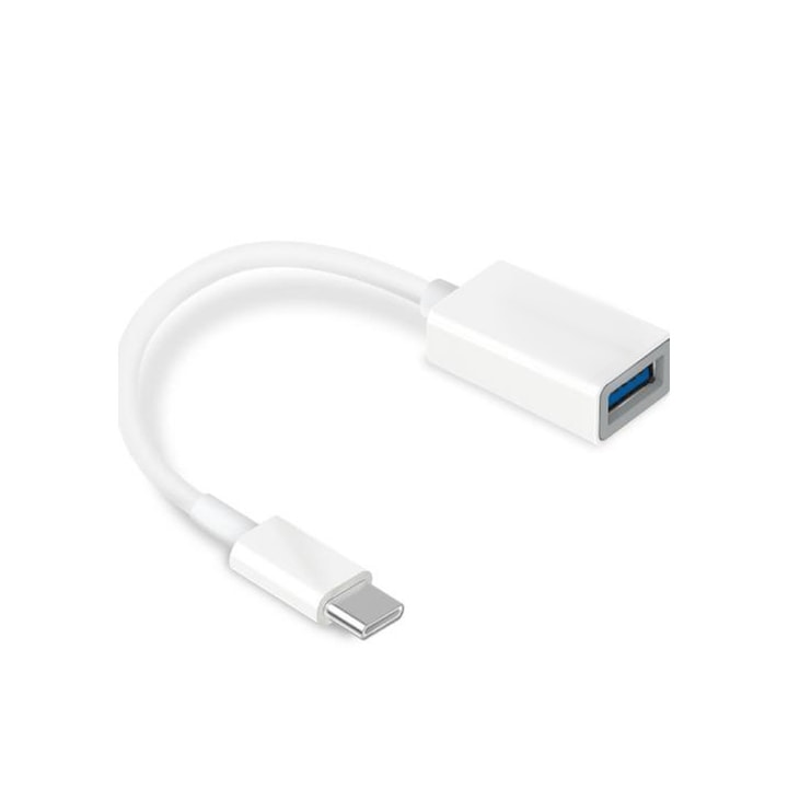 OTG adapter Type C-hez, Comando Tech, Standard USB 3.1, Max. 3A áramerősség, Kábelhossz 18 cm, Fehér