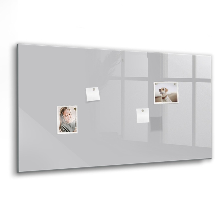 Mágneses tábla, Coloray, Világos szürke színű, Hamuszürke, 120x60 cm, Fekete marker, 010640700040300260254