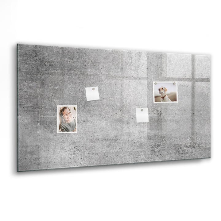 Mágneses tábla, Coloray, Nyers fal, Szürke, 120x60 cm, Fekete marker, 00027807