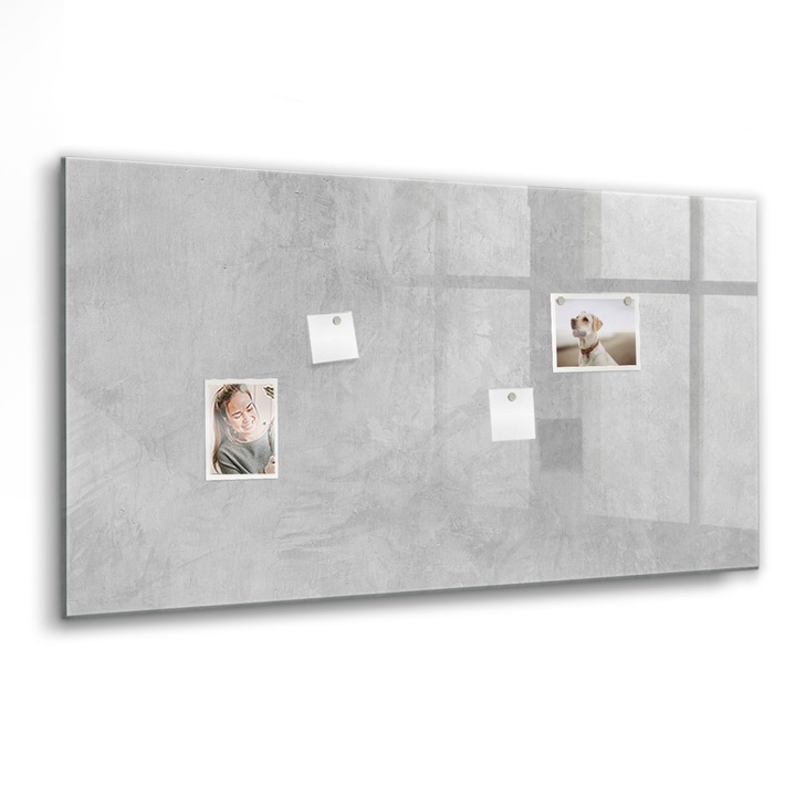 Mágneses tábla, Coloray, Kő fal, Szürke, 120x60 cm, Fekete marker, 00020535