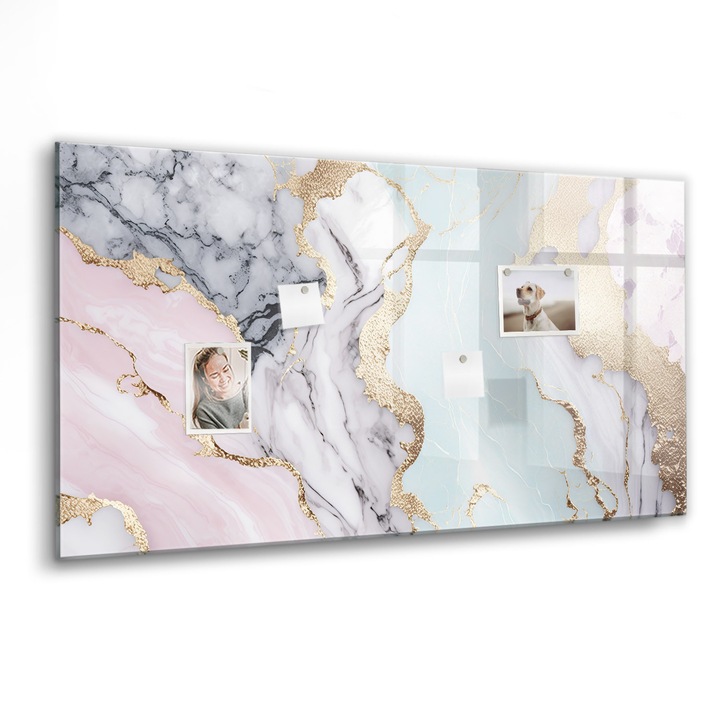 Mágneses tábla, Coloray, Üveggolyó, Többszínű, 120x60 cm, Fekete marker, 00088292