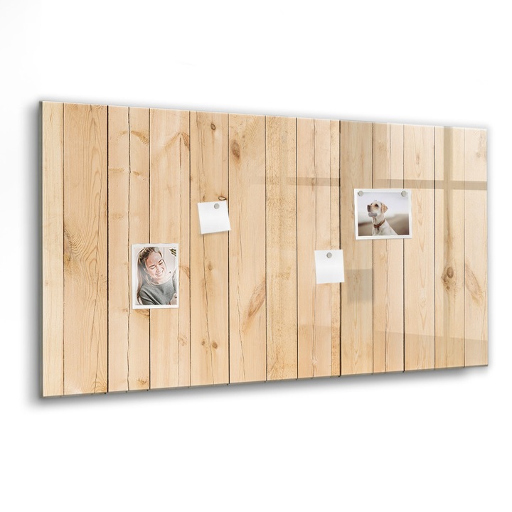 Mágneses tábla, Coloray, Fadeszkák, Barna, 120x60 cm, Fekete marker, 00027845