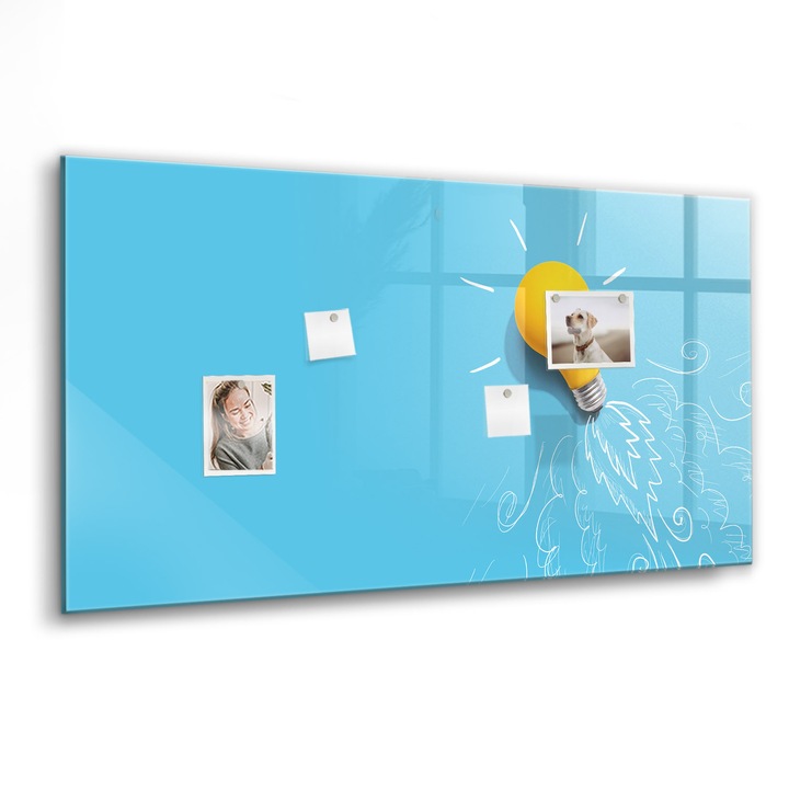 Mágneses tábla, Coloray, Izzórajz, Kék, 120x60 cm, Fekete marker, 00088251